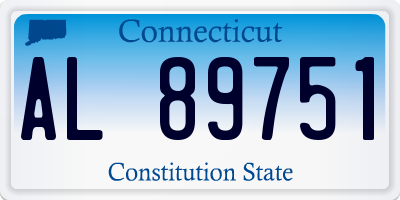 CT license plate AL89751