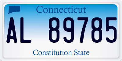 CT license plate AL89785