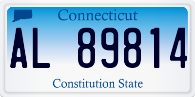 CT license plate AL89814