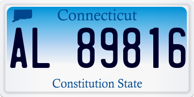 CT license plate AL89816