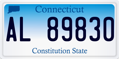 CT license plate AL89830