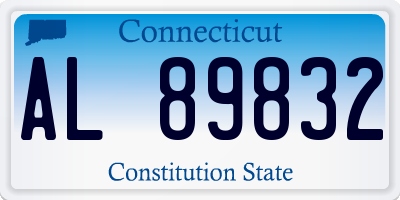 CT license plate AL89832