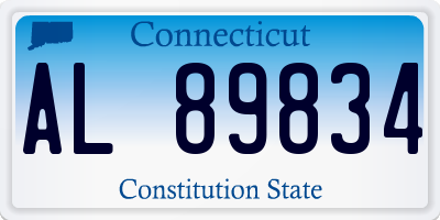 CT license plate AL89834
