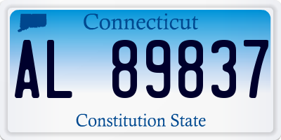 CT license plate AL89837