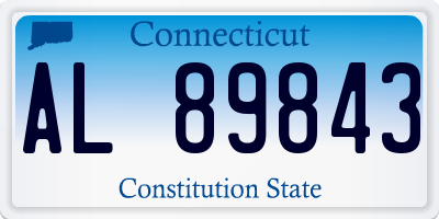 CT license plate AL89843