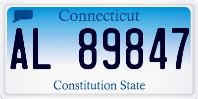 CT license plate AL89847