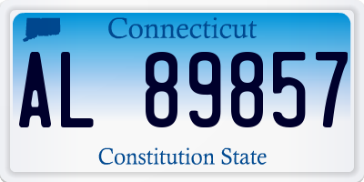 CT license plate AL89857