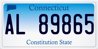 CT license plate AL89865
