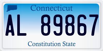 CT license plate AL89867