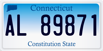 CT license plate AL89871