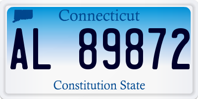CT license plate AL89872