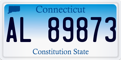 CT license plate AL89873