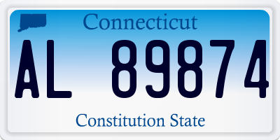 CT license plate AL89874