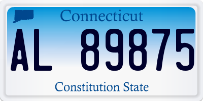 CT license plate AL89875