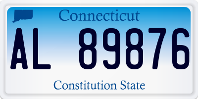 CT license plate AL89876