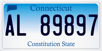 CT license plate AL89897