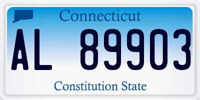 CT license plate AL89903
