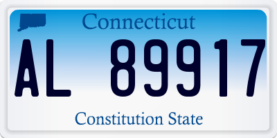 CT license plate AL89917
