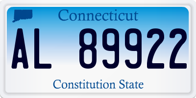 CT license plate AL89922