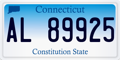 CT license plate AL89925