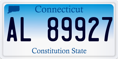 CT license plate AL89927