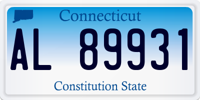 CT license plate AL89931