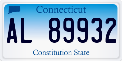 CT license plate AL89932