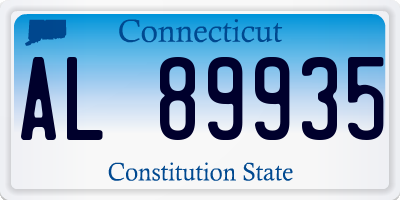 CT license plate AL89935