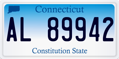 CT license plate AL89942