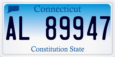 CT license plate AL89947