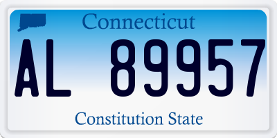 CT license plate AL89957