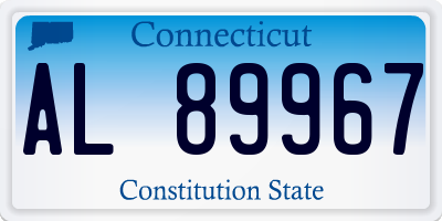 CT license plate AL89967