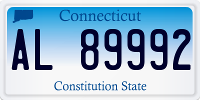 CT license plate AL89992