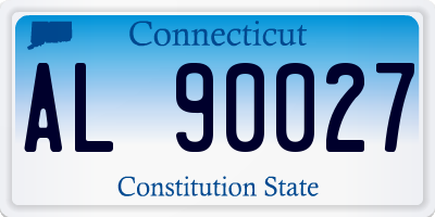 CT license plate AL90027