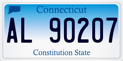 CT license plate AL90207