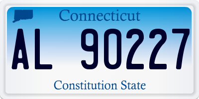CT license plate AL90227