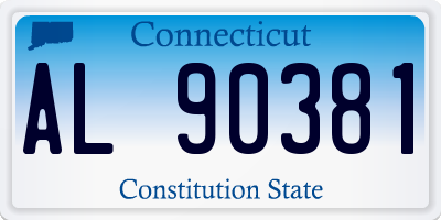 CT license plate AL90381