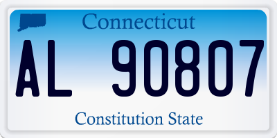 CT license plate AL90807