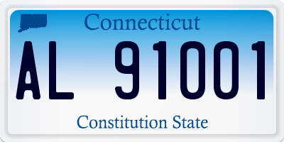 CT license plate AL91001