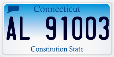 CT license plate AL91003