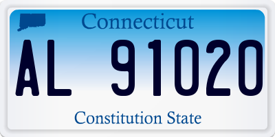 CT license plate AL91020