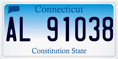 CT license plate AL91038