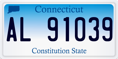 CT license plate AL91039