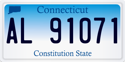 CT license plate AL91071