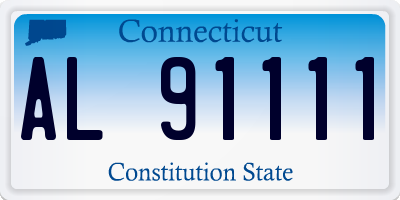 CT license plate AL91111