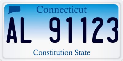 CT license plate AL91123