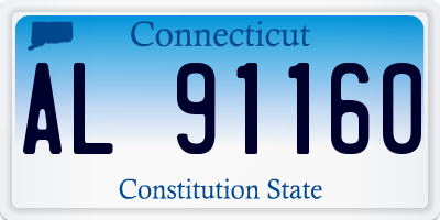 CT license plate AL91160