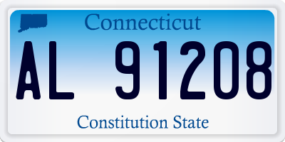 CT license plate AL91208