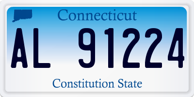 CT license plate AL91224