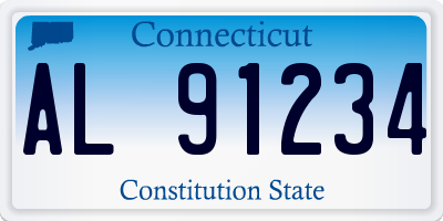 CT license plate AL91234